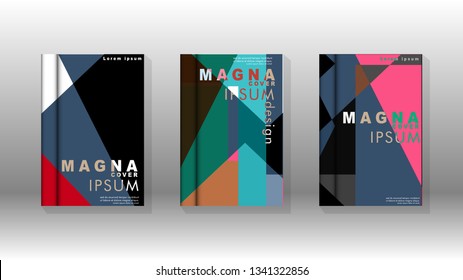 Background of abstract book cover layout. For brochures, magazines, vector templates, etc. Modern designs form geometric patterns in EPS 10