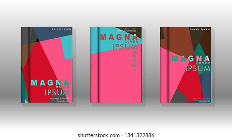 Background of abstract book cover layout. For brochures, magazines, vector templates, etc. Modern designs form geometric patterns in EPS 10