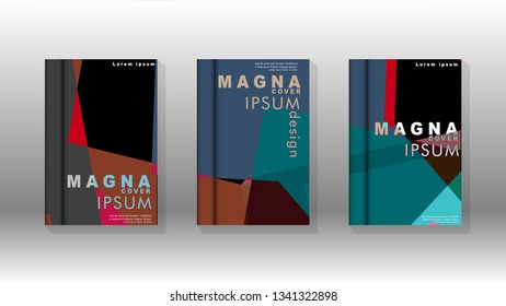 Background of abstract book cover layout. For brochures, magazines, vector templates, etc. Modern designs form geometric patterns in EPS 10