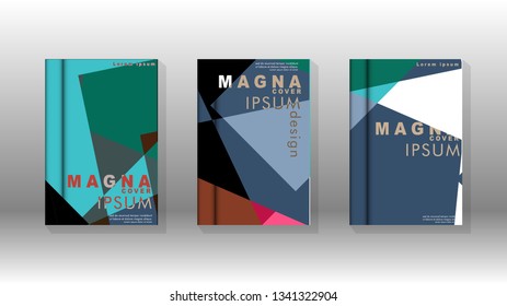 Background of abstract book cover layout. For brochures, magazines, vector templates, etc. Modern designs form geometric patterns in EPS 10