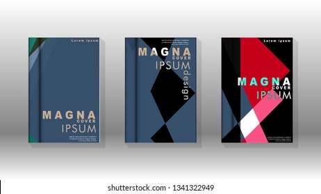 Background of abstract book cover layout. For brochures, magazines, vector templates, etc. Modern designs form geometric patterns in EPS 10