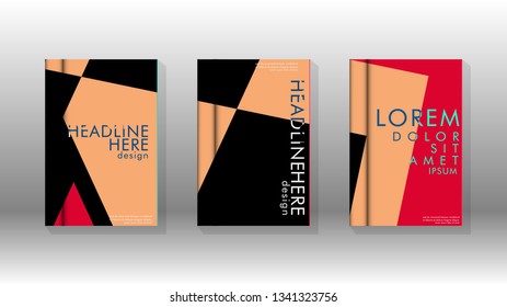 Background of abstract book cover layout. For brochures, magazines, vector templates, etc. Modern designs form geometric patterns in EPS 10