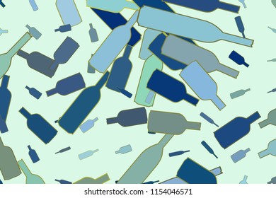 Background abstract bottle, hand drawn for design, graphic resource. Vector artwork.