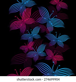 Background abstract butterfly from the lines. Vector