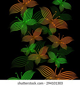 Background abstract butterfly from the lines. Vector