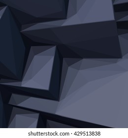 Background with abstract cartoon styled black cubes