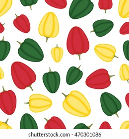 Background abstract cartoon  vegetable sweet pepper.