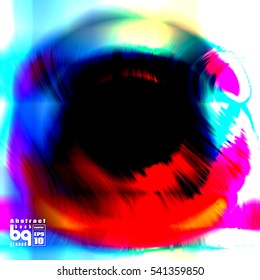 Background abstract circle glitch. Banner multicolor gradient. Vector illustration. Conceptual design. Geometric texture.