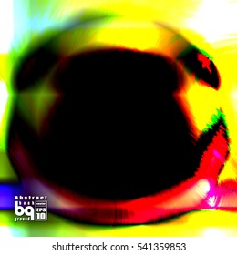 Background abstract circle glitch. Banner multicolor gradient. Vector illustration. Conceptual design. Geometric texture.