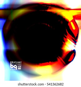 Background abstract circle glitch. Banner multicolor gradient. Vector illustration. Conceptual design. Geometric texture.