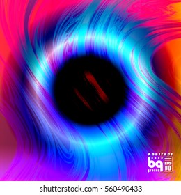 Background abstract circle glitch. Banner multicolor gradient. Vector illustration. Conceptual design. Geometric texture.