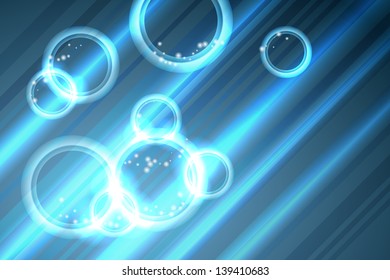 The background. Abstract circles on a striped background