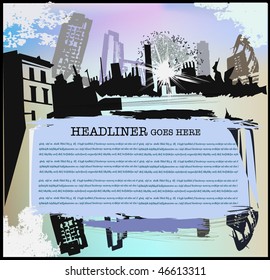 background with abstract city