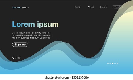Background abstract Coastal Breeze curve for Homepage. Vector Illustration EPS10.