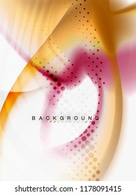 Background abstract color flow, liquid design, vector