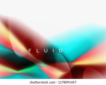 Background abstract color flow, liquid design, vector