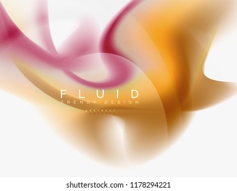 Background abstract color flow, liquid design, vector
