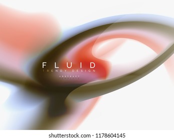 Flujo de color abstracto de fondo, diseño líquido, vector