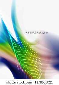 Flujo de color abstracto de fondo, diseño líquido, vector