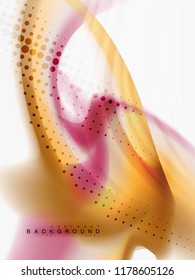 Background abstract color flow, liquid design, vector