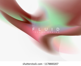 Flujo de color abstracto de fondo, diseño líquido, vector