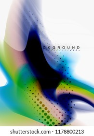 Background abstract color flow, liquid design, vector