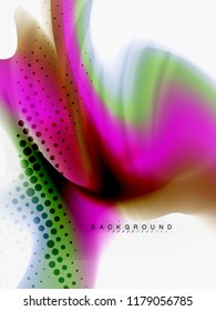 Background abstract color flow, liquid design, vector