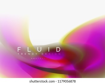 Flujo de color abstracto de fondo, diseño líquido, vector