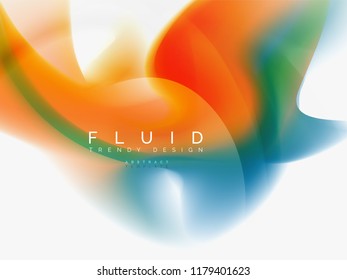Background abstract color flow, liquid design, vector