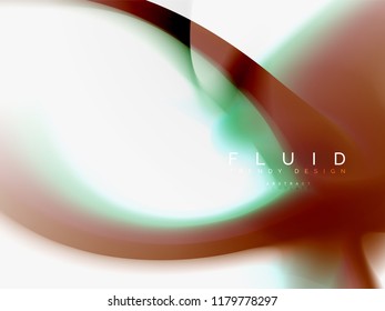 Background abstract color flow, liquid design, vector