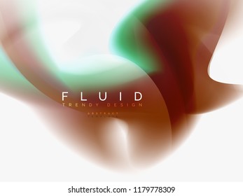 Background abstract color flow, liquid design, vector
