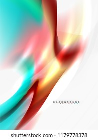 Flujo de color abstracto de fondo, diseño líquido, vector