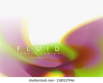 Background abstract color flow, liquid design, vector