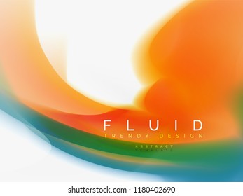 Background abstract color flow, liquid design, vector