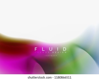 Background abstract color flow, liquid design, vector