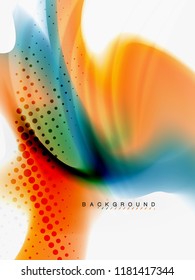Flujo de color abstracto de fondo, diseño líquido, vector