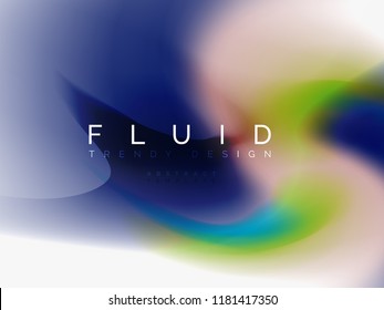 Flujo de color abstracto de fondo, diseño líquido, vector