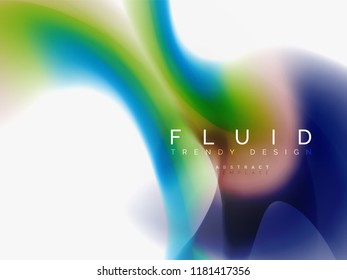 Background abstract color flow, liquid design, vector