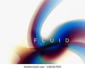 Flujo de color abstracto de fondo, diseño líquido, vector