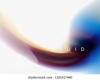 Background abstract color flow, liquid design, vector