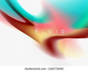 Background abstract color flow, liquid design, vector