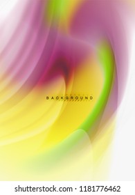 Flujo de color abstracto de fondo, diseño líquido, vector
