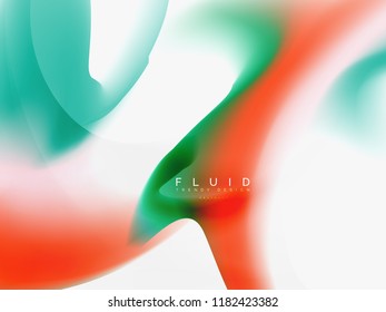 Flujo de color abstracto de fondo, diseño líquido, vector
