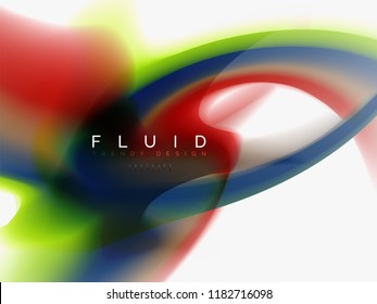 Flujo de color abstracto de fondo, diseño líquido, vector