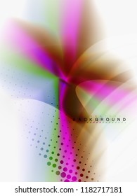 Flujo de color abstracto de fondo, diseño líquido, vector