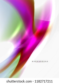 Flujo de color abstracto de fondo, diseño líquido, vector