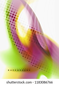 Flujo de color abstracto de fondo, diseño líquido, vector