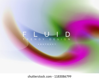 Flujo de color abstracto de fondo, diseño líquido, vector