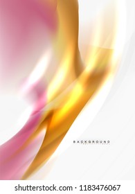 Background abstract color flow, liquid design, vector
