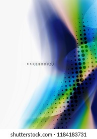 Flujo de color abstracto de fondo, diseño líquido, vector